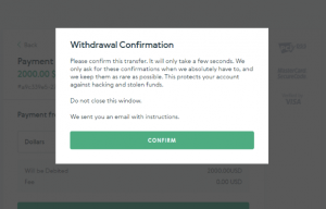 withdrawal confirmation